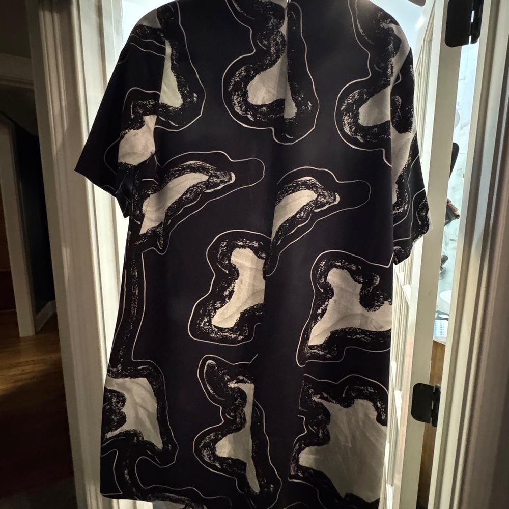 COS Navy and White Dress